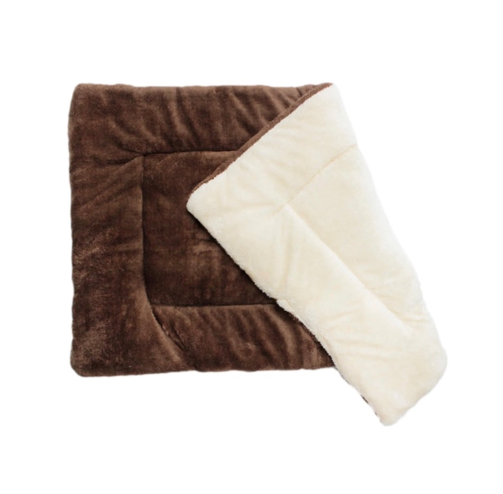 Dog Crate Mat Brown Oatmeal Large